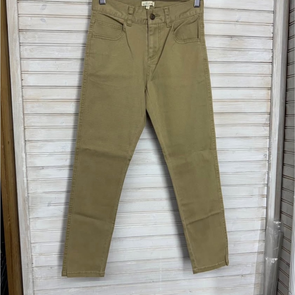 NEW Scout + Ro Khaki Straight-Leg Chinos Pants Boys 10